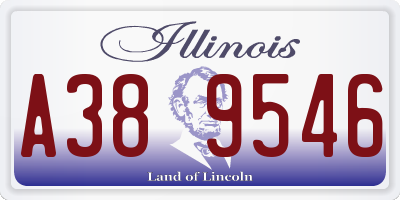 IL license plate A389546