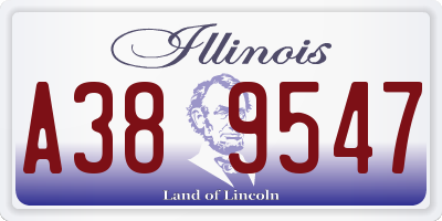 IL license plate A389547