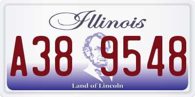 IL license plate A389548