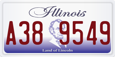 IL license plate A389549