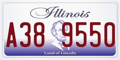 IL license plate A389550