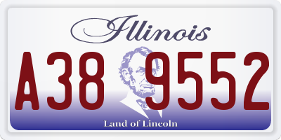 IL license plate A389552