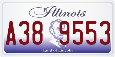 IL license plate A389553