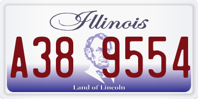 IL license plate A389554