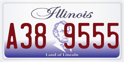 IL license plate A389555