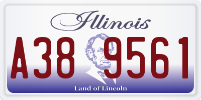 IL license plate A389561