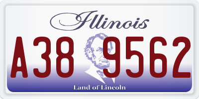 IL license plate A389562