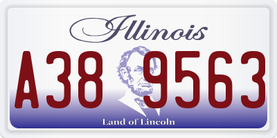 IL license plate A389563