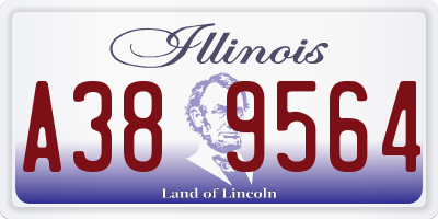 IL license plate A389564