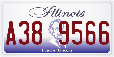 IL license plate A389566