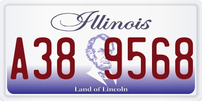 IL license plate A389568