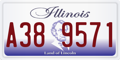 IL license plate A389571