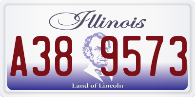 IL license plate A389573