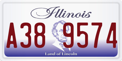 IL license plate A389574