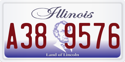 IL license plate A389576