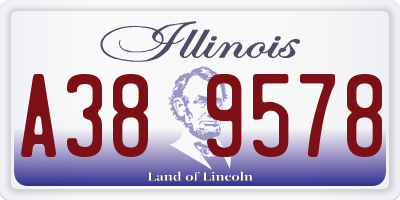 IL license plate A389578