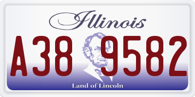 IL license plate A389582