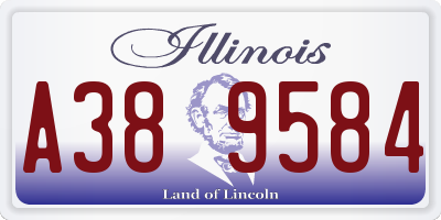 IL license plate A389584