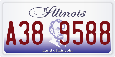 IL license plate A389588