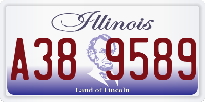 IL license plate A389589