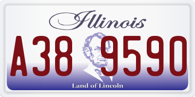 IL license plate A389590