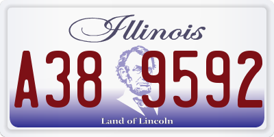 IL license plate A389592