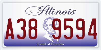 IL license plate A389594