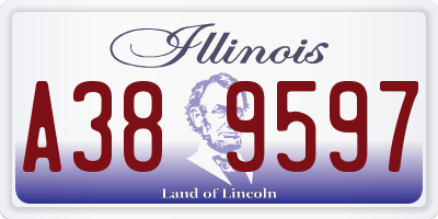 IL license plate A389597