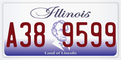 IL license plate A389599