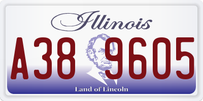 IL license plate A389605