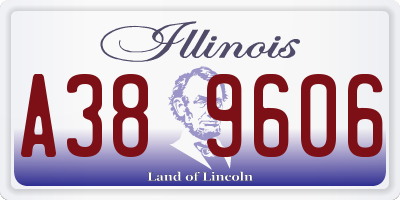 IL license plate A389606