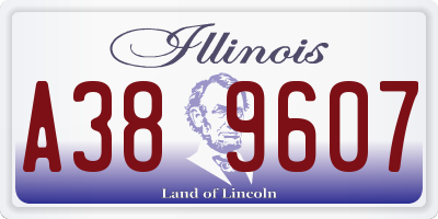 IL license plate A389607