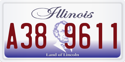 IL license plate A389611