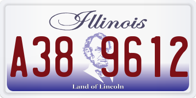 IL license plate A389612