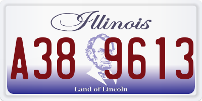 IL license plate A389613
