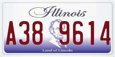 IL license plate A389614