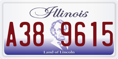 IL license plate A389615