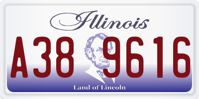IL license plate A389616