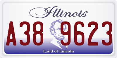 IL license plate A389623