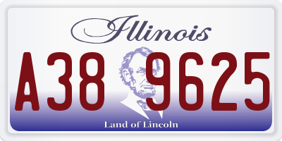 IL license plate A389625