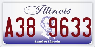 IL license plate A389633