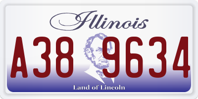 IL license plate A389634