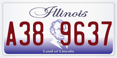 IL license plate A389637