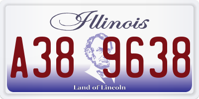 IL license plate A389638