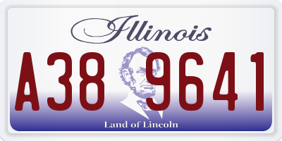 IL license plate A389641