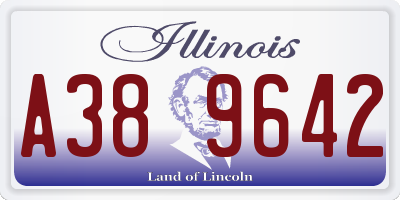 IL license plate A389642