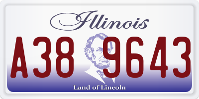 IL license plate A389643
