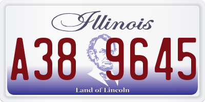 IL license plate A389645