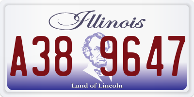 IL license plate A389647