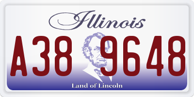 IL license plate A389648